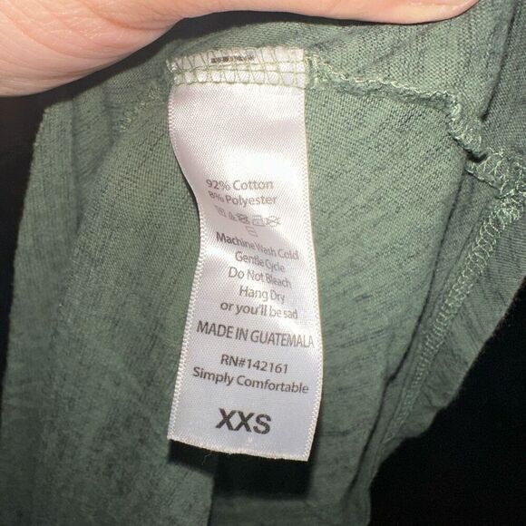 Lularoe army green heathered XXS high low comfortable dress - Picture 3 of 3